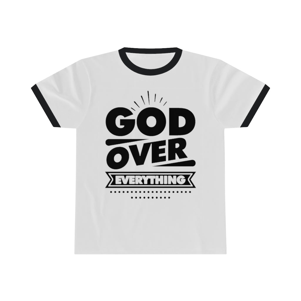 "GOD OVER EVERYTHING" Ringer Tee